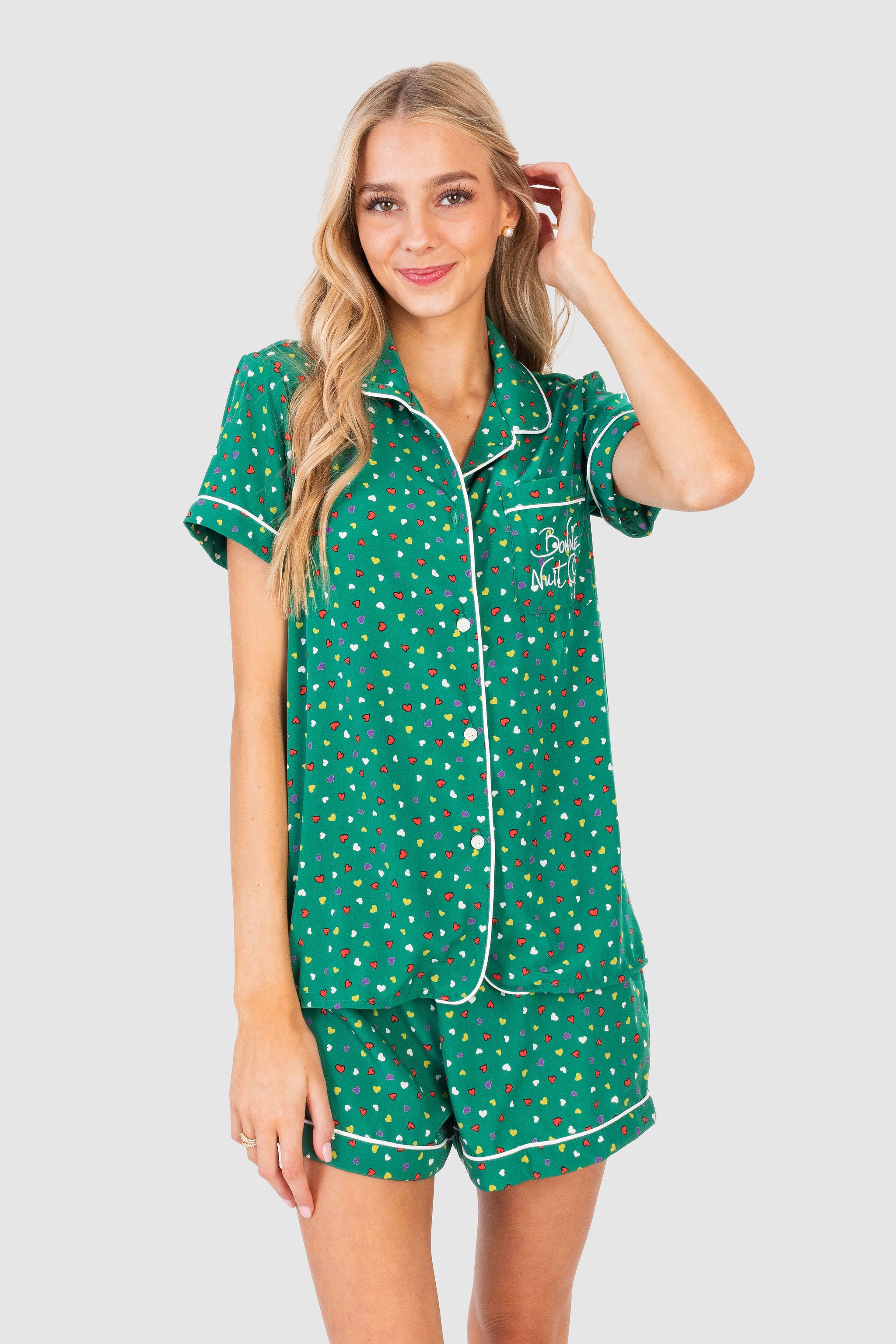 Pajama Set Green Hearts *Limited*Edition* Shop KOCH