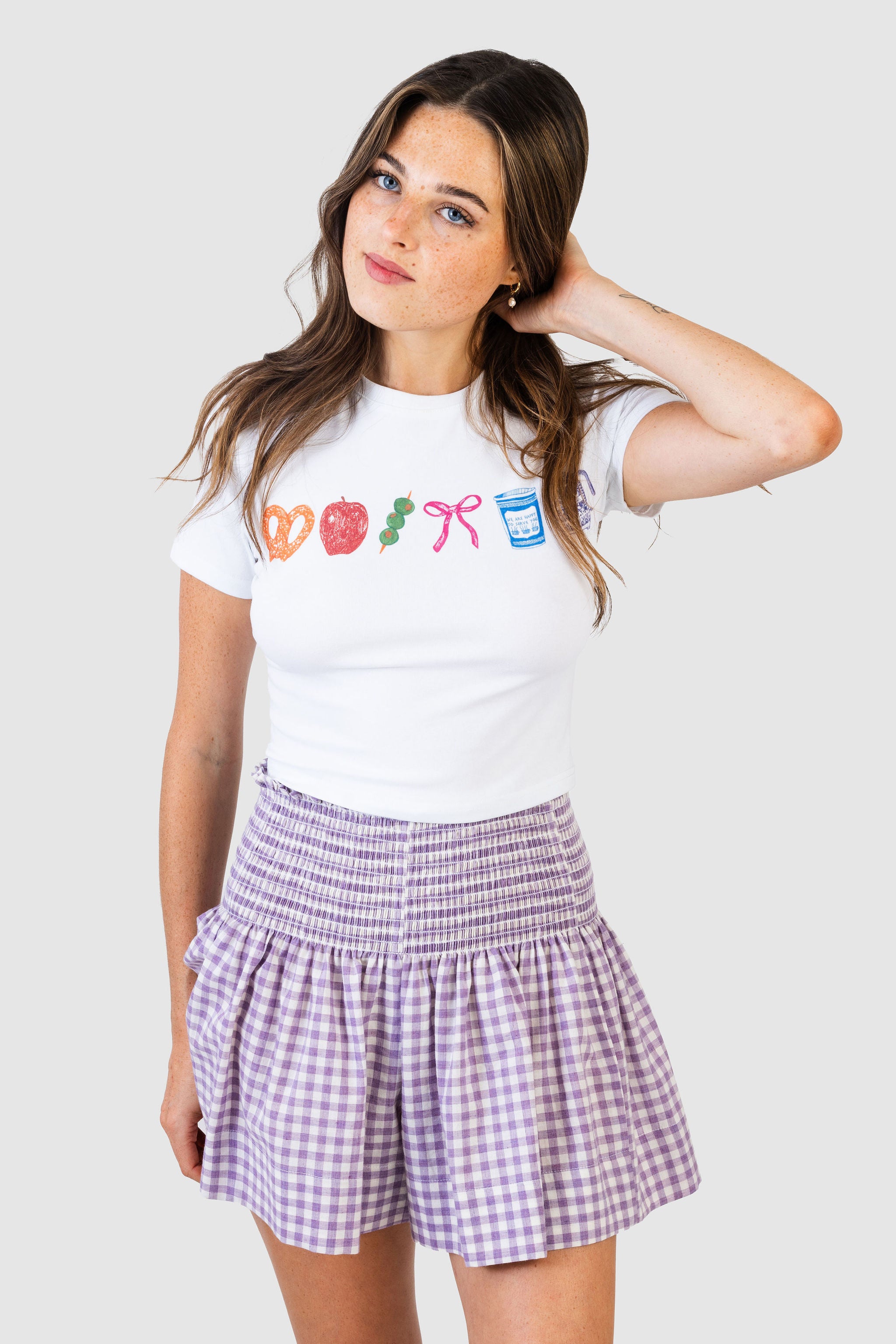 ◇NASTY FANCY CLUB◇ Baby girl striped layered tee WHITE F25 Ruffled printed t-shirt - Kids | MANGO USA