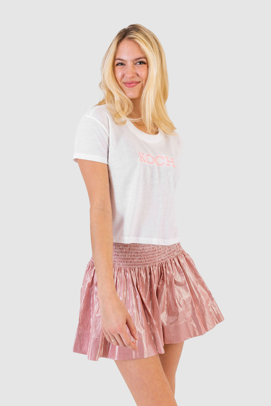 DANNIE TEE PINK EMBROIDERED KOCH *LIMITED*EDITION*