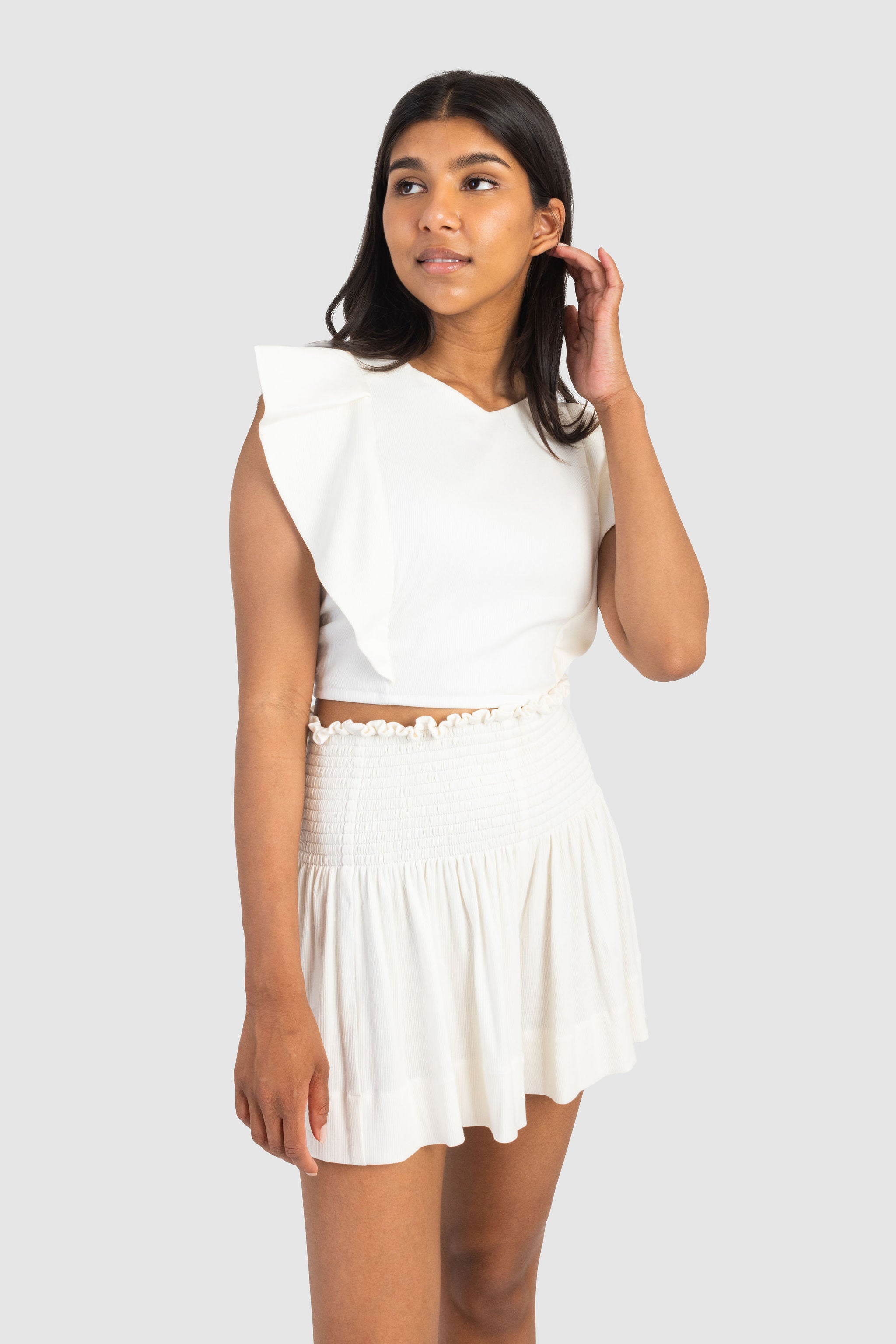 THETOE' Evros Quilting Skirt ホワイト Evros Quilting Skirt – THE TOÉ