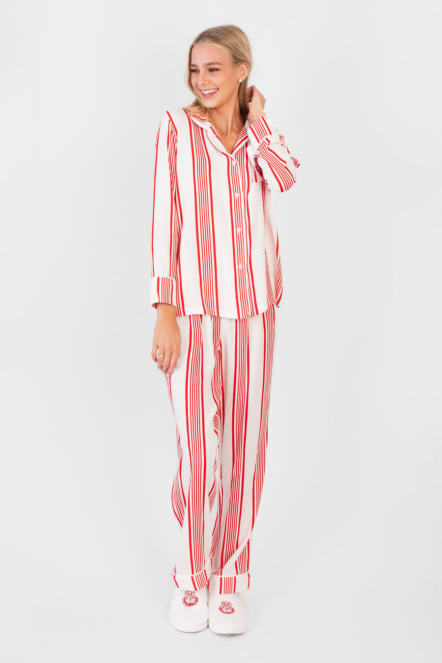 Pajama Set Bright Red Stripe Long *Limited*Edition*