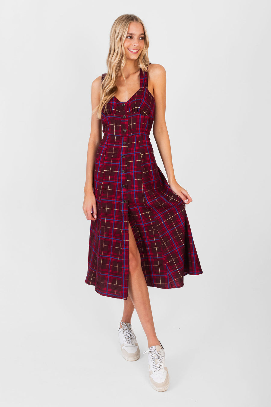 Kimmee Dress Bordeaux Check *Limited*Edition*