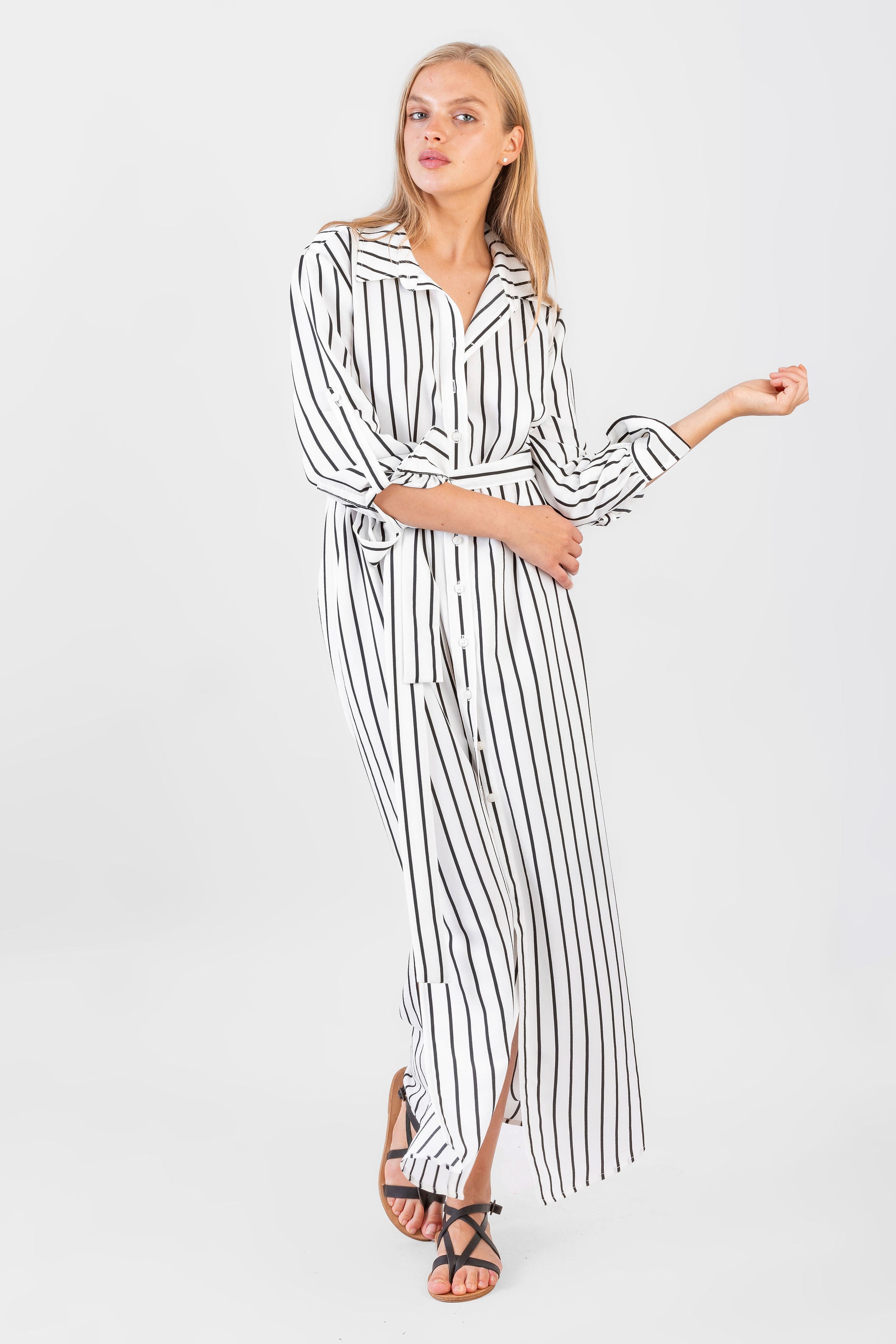 Algers Dress Black & White Stripe – Shop KOCH