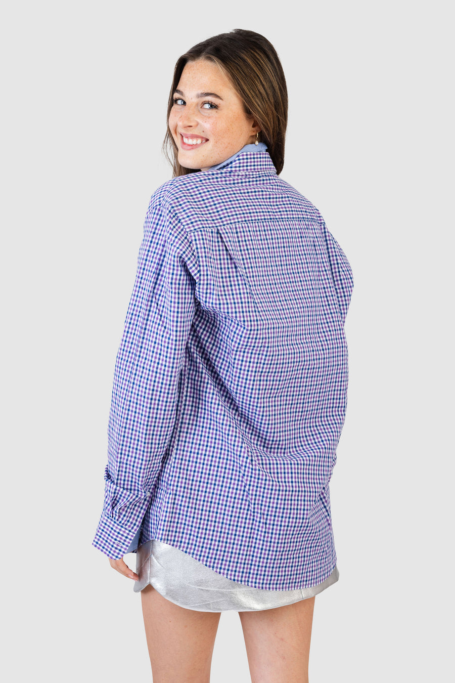 Charles Shirt Blue Purple Gingham