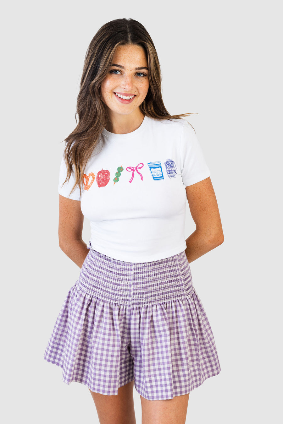 Erica Skirt Lilac Gingham