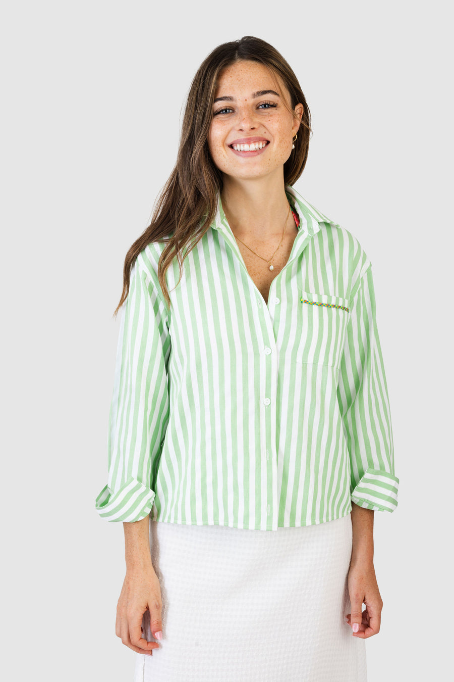 Lane Top Pistachio Stripe