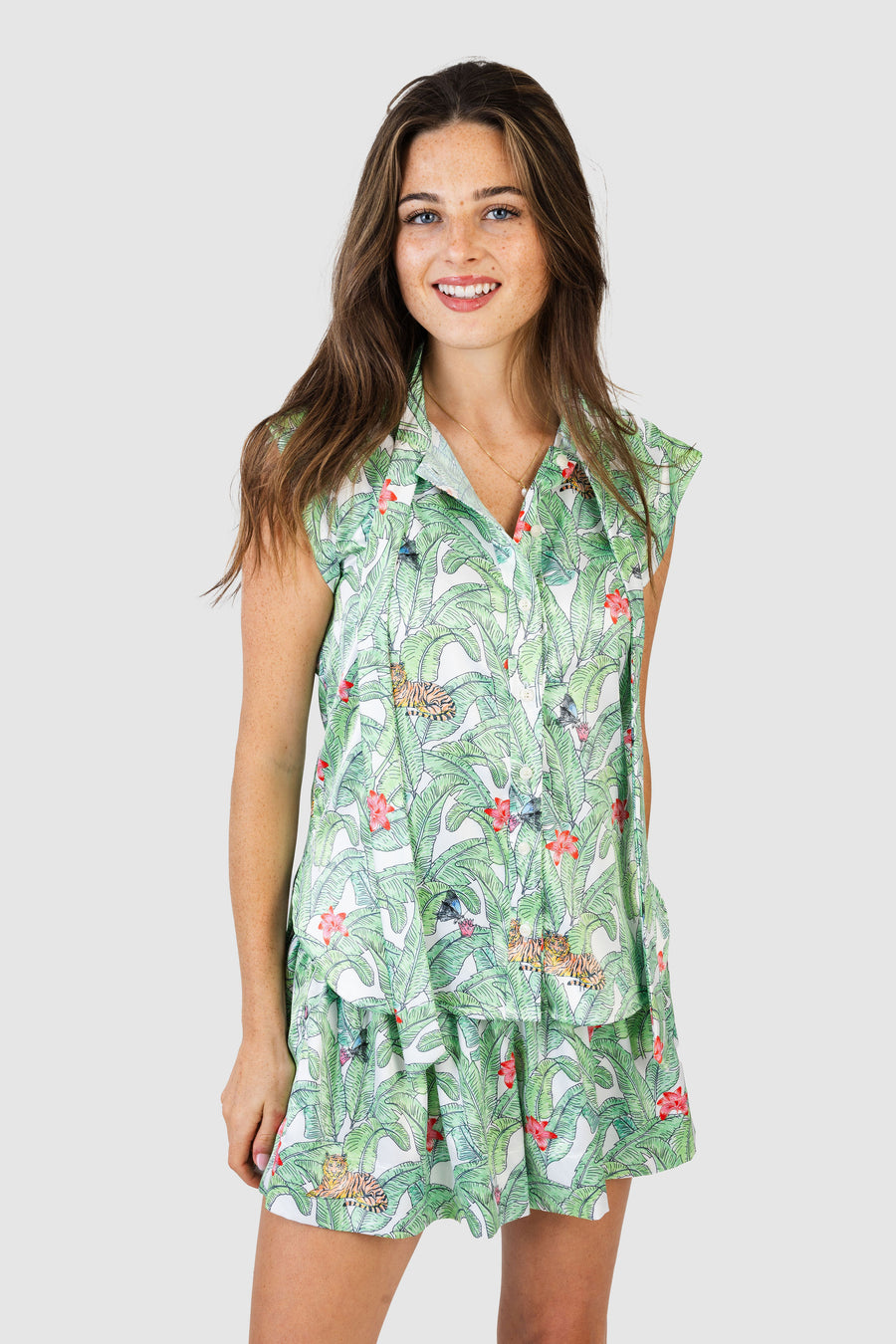 Aspen Top Paradise Green Print