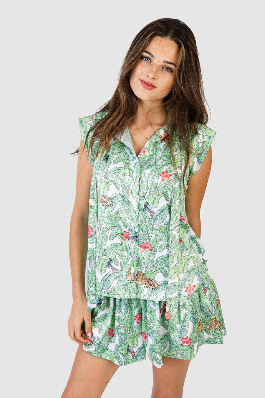 Aspen Top Paradise Green Print