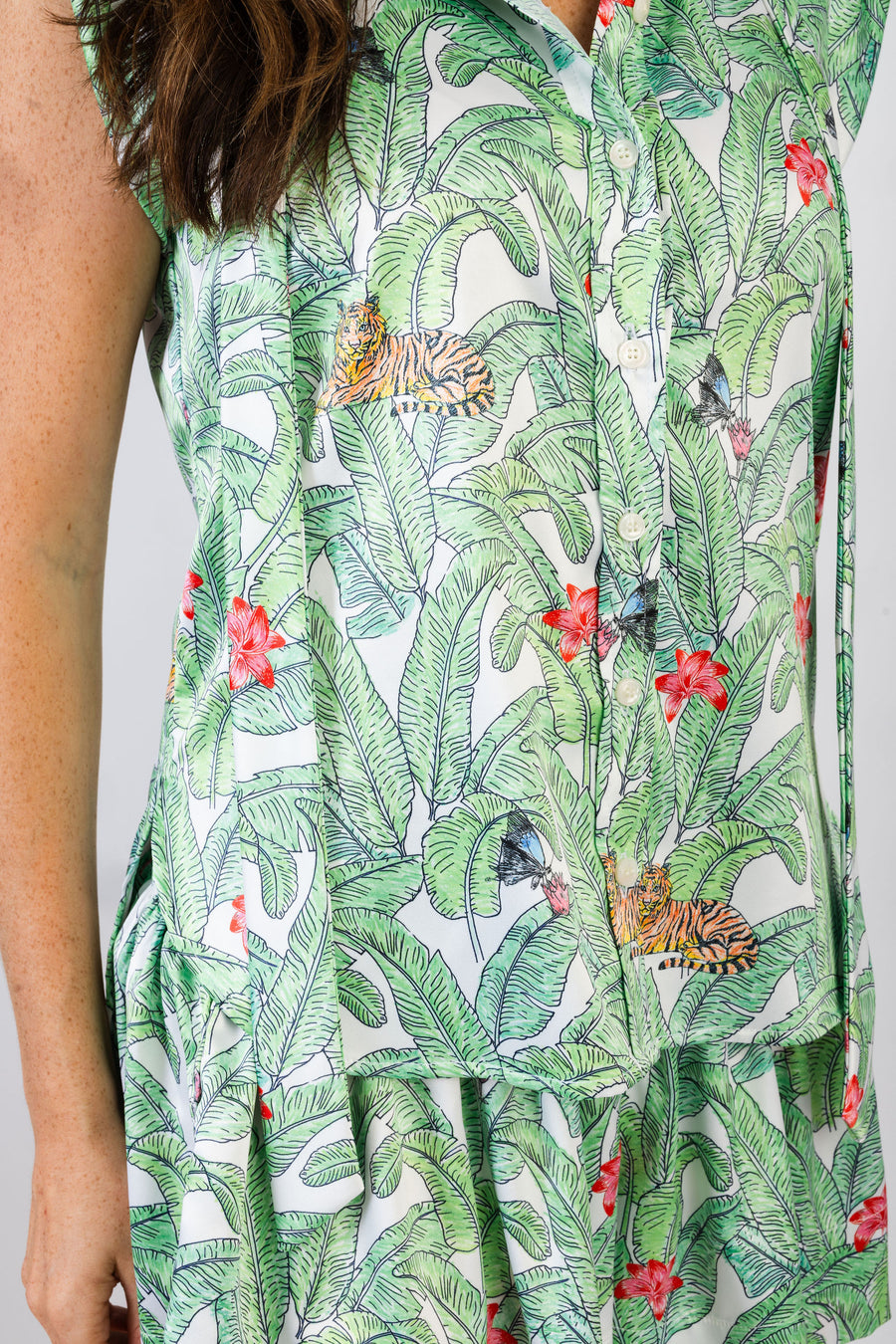 Aspen Top Paradise Green Print