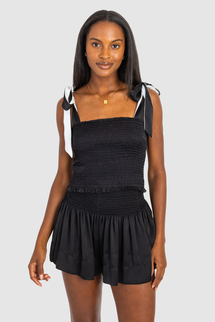 Erica Skirt Black Polysatin