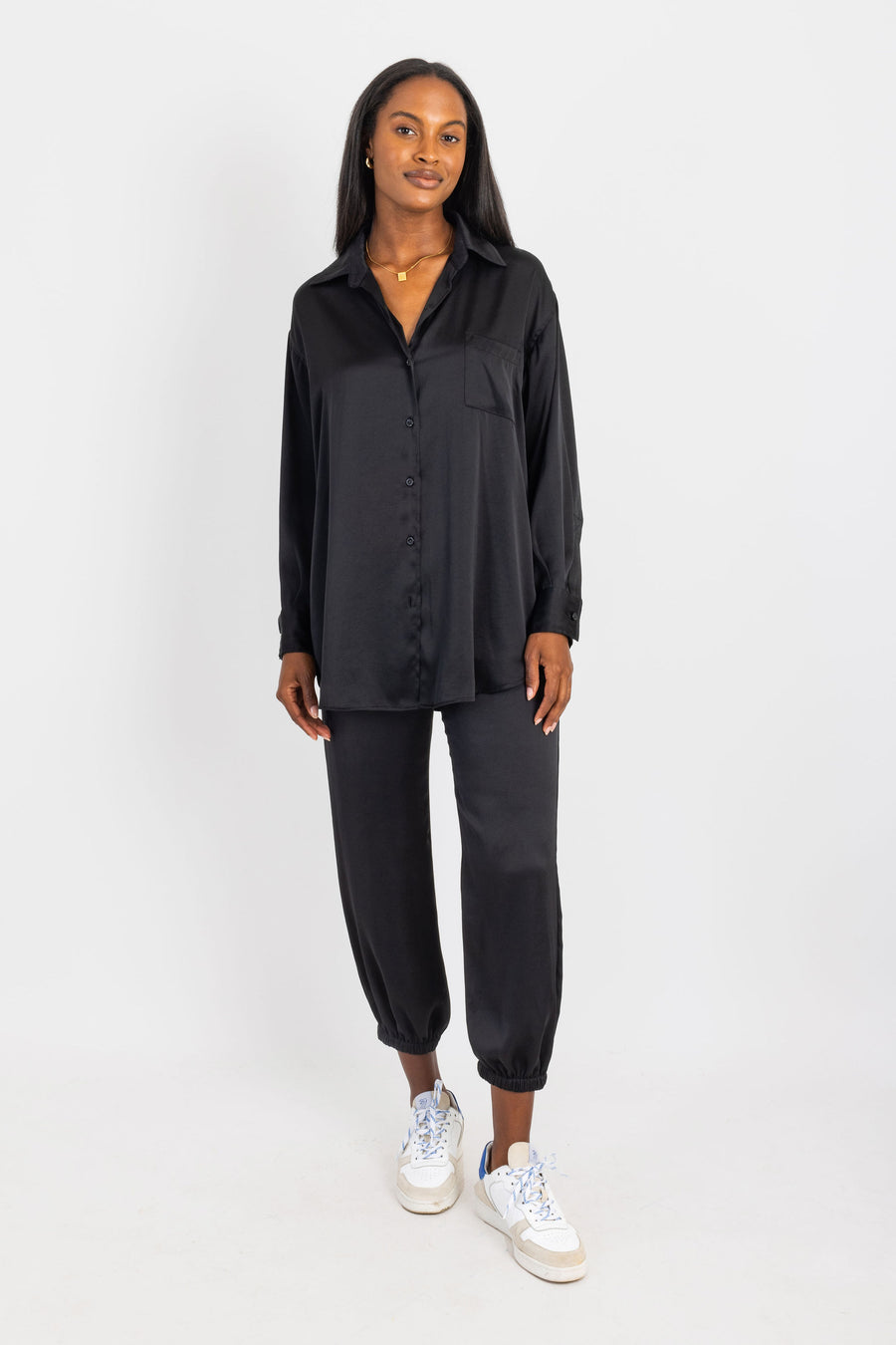 Hunter Pants Black Polysatin