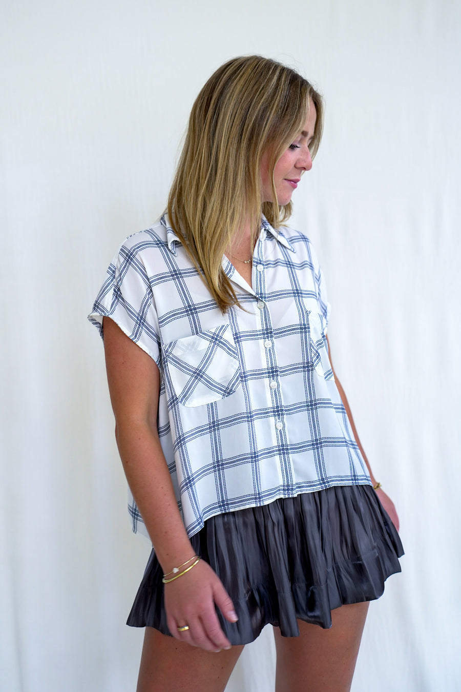 Spencer Top Marine Plaid '25