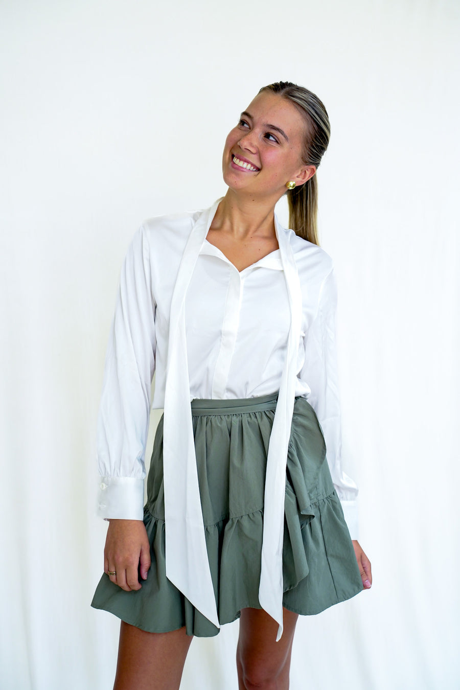 Charlotte Top White Satin '25