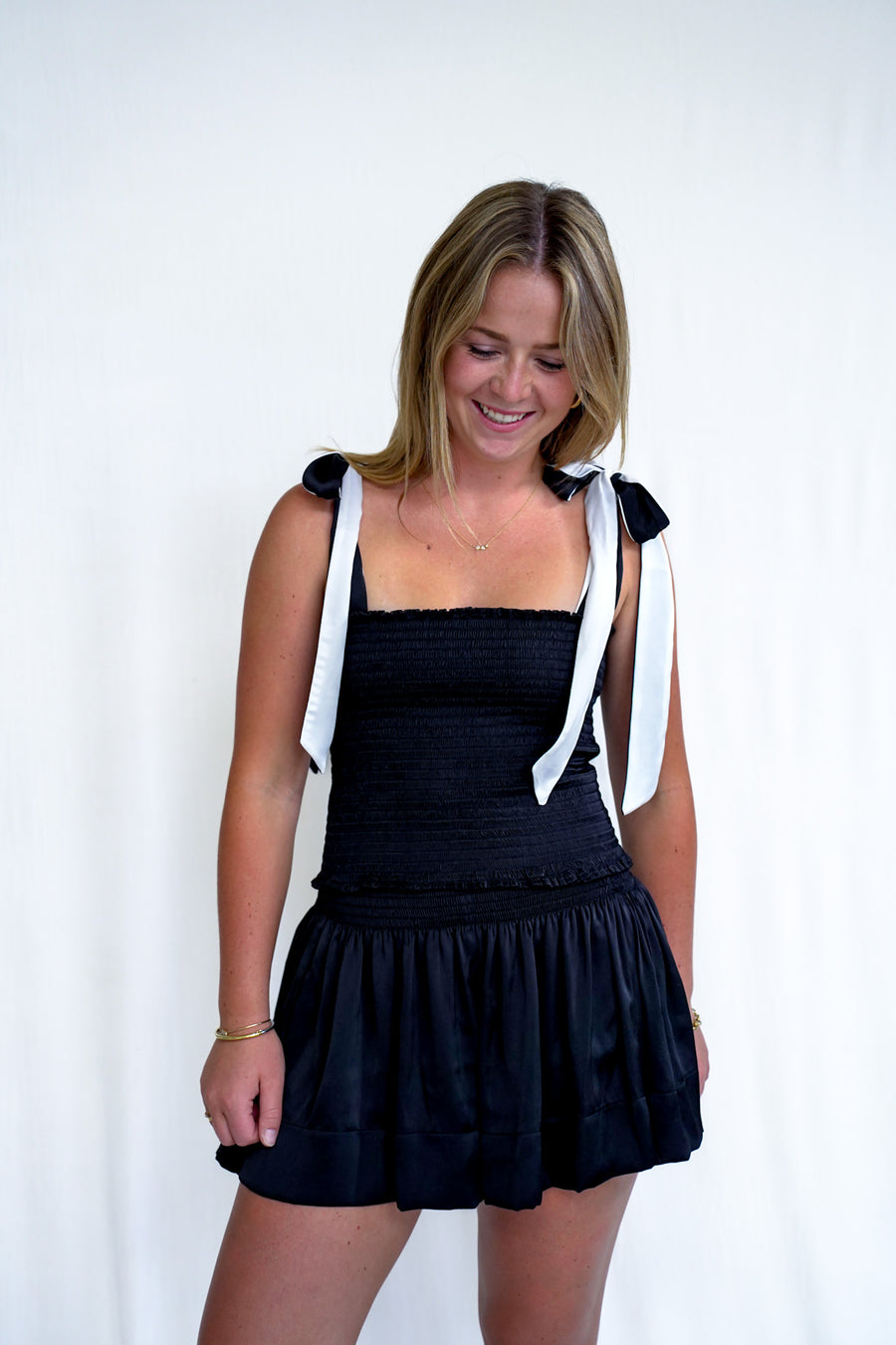 Erica Skirt Black Polysatin