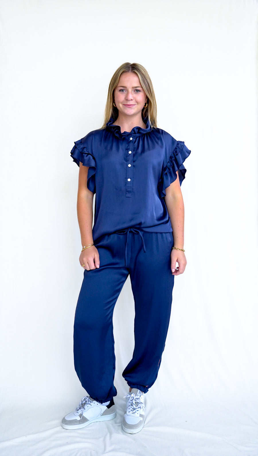 Hunter Pants Navy Polysatin