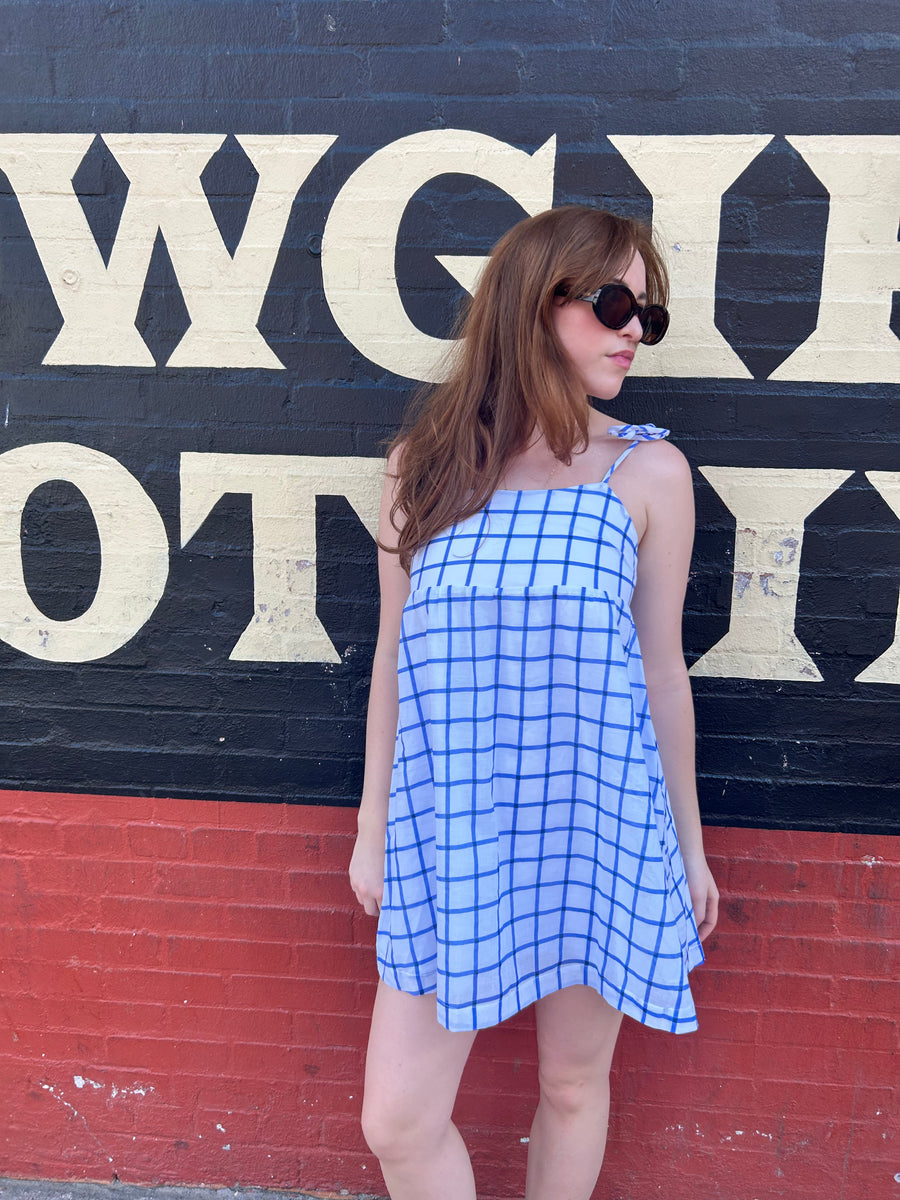 ALEXIS DRESS MARINE CHECKERBOARD '24