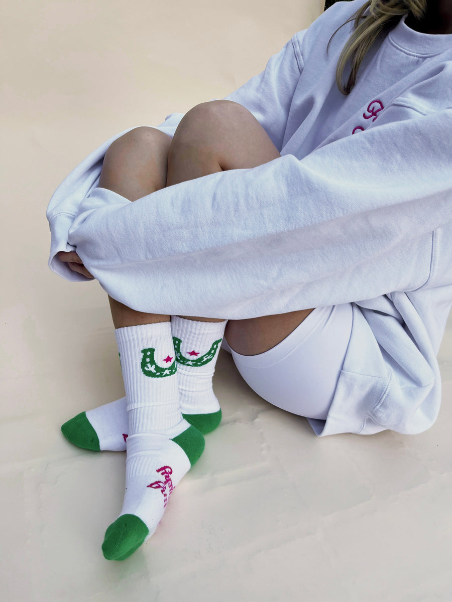 FEELING LUCKY HOLIDAY Sweatshirt + Socks BUNDLE