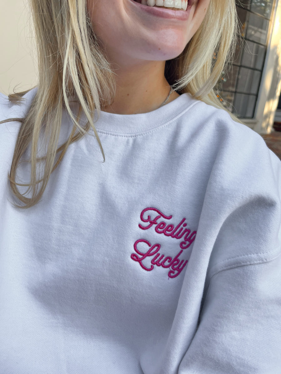 FEELING LUCKY HOLIDAY Sweatshirt + Socks BUNDLE