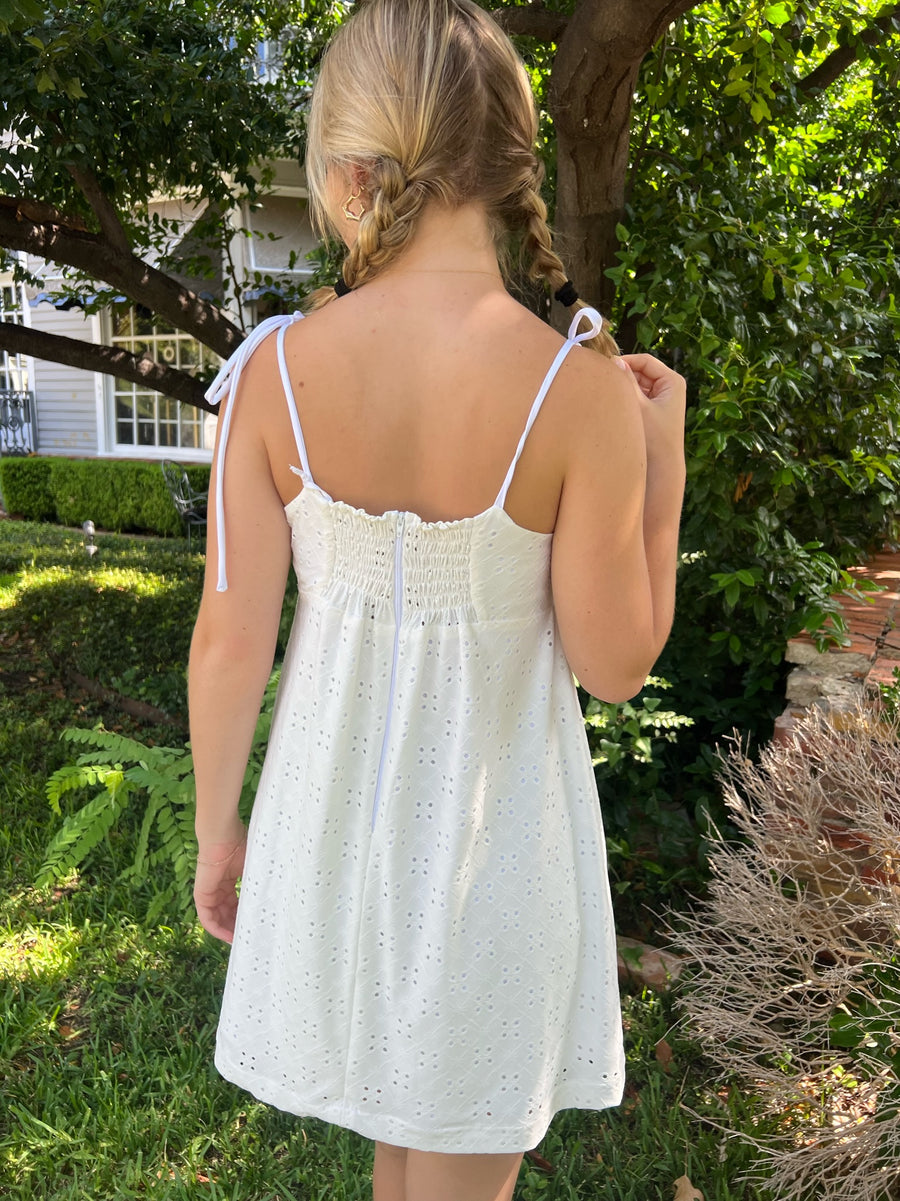 Alexis Dress BRIGHT White Eyelet – Shop KOCH