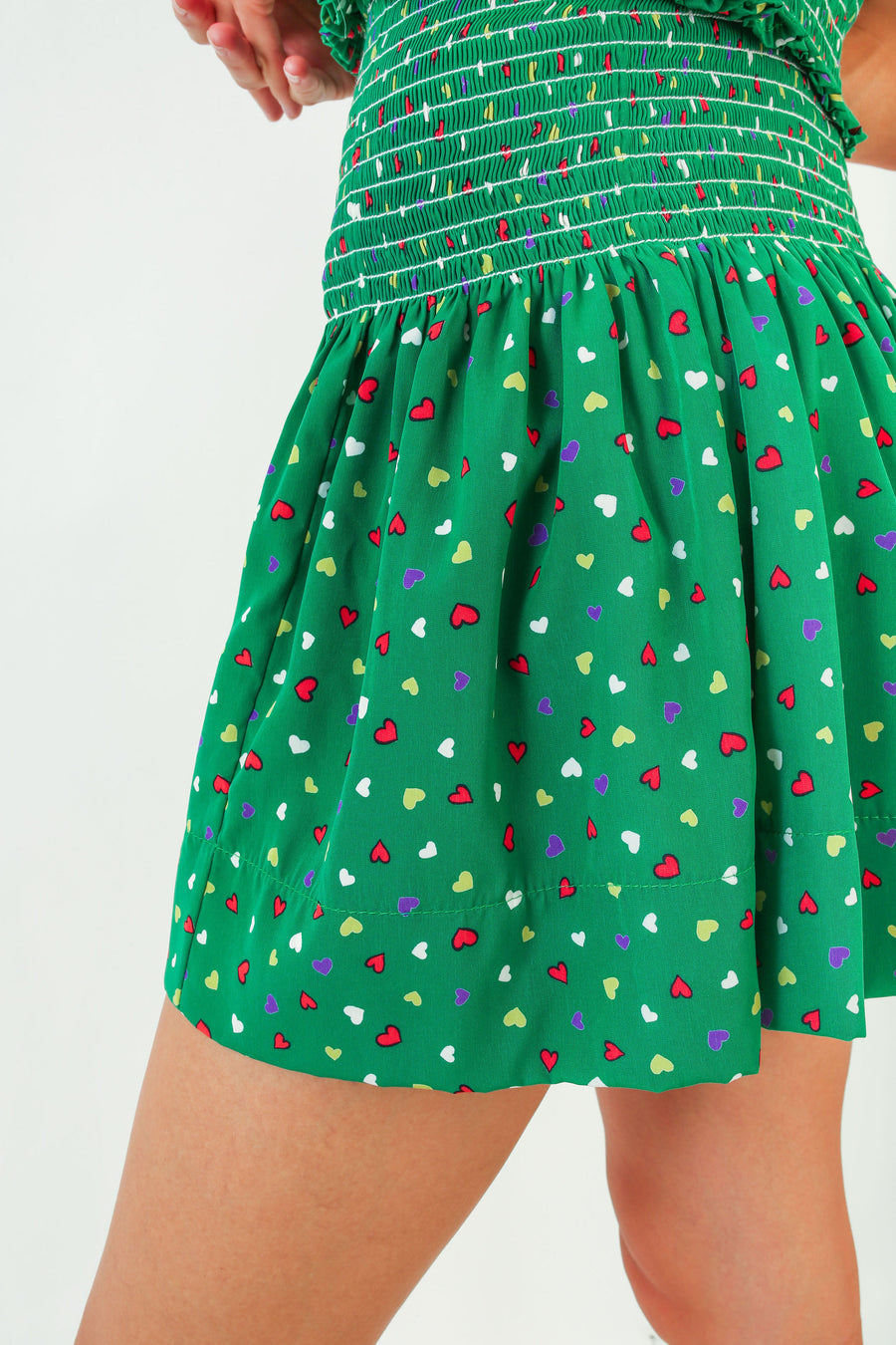 ERICA SKIRT GREEN HEARTS *LIMITED*EDITION*