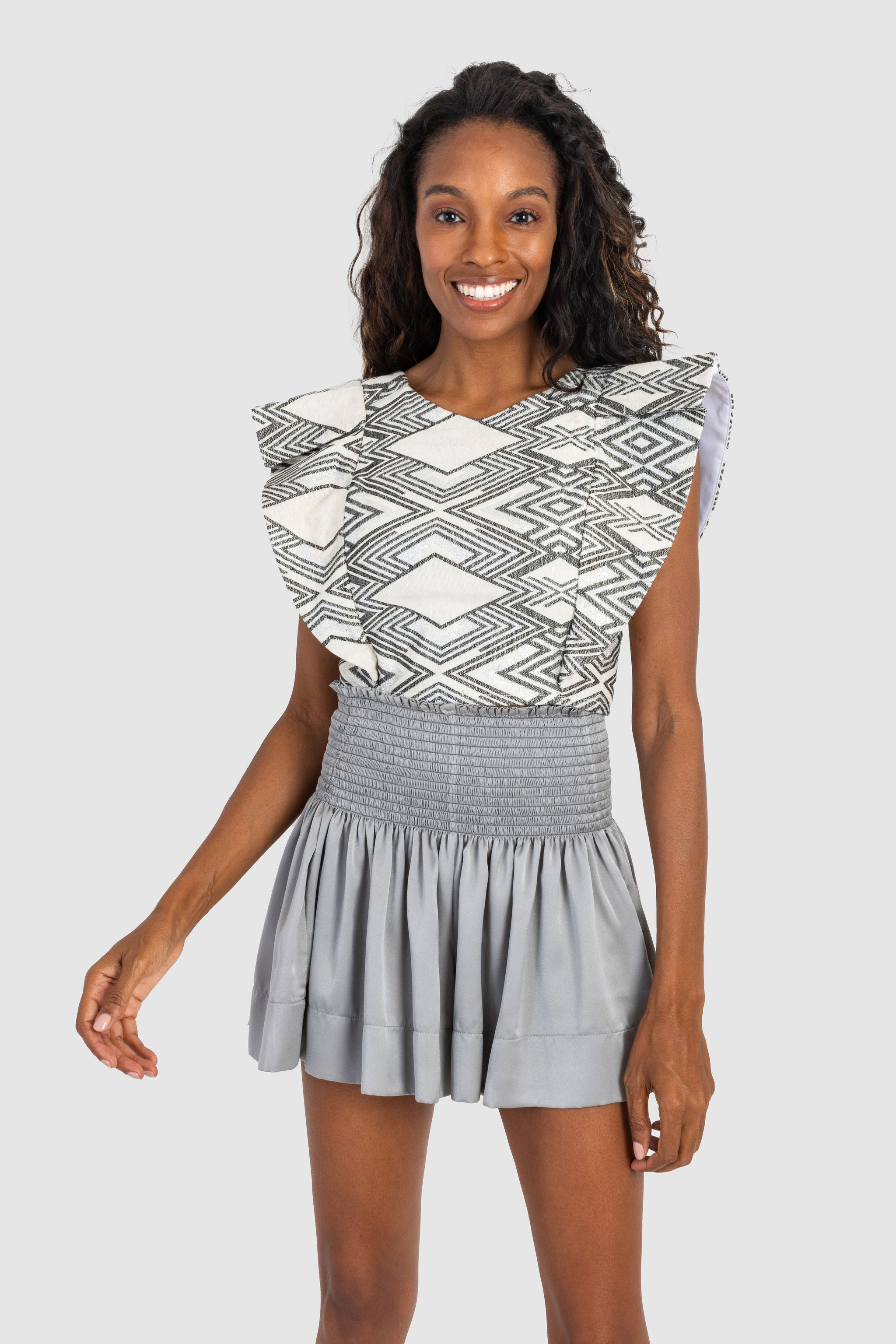 Erica Skirt Shadow Grey Polysatin – Shop KOCH