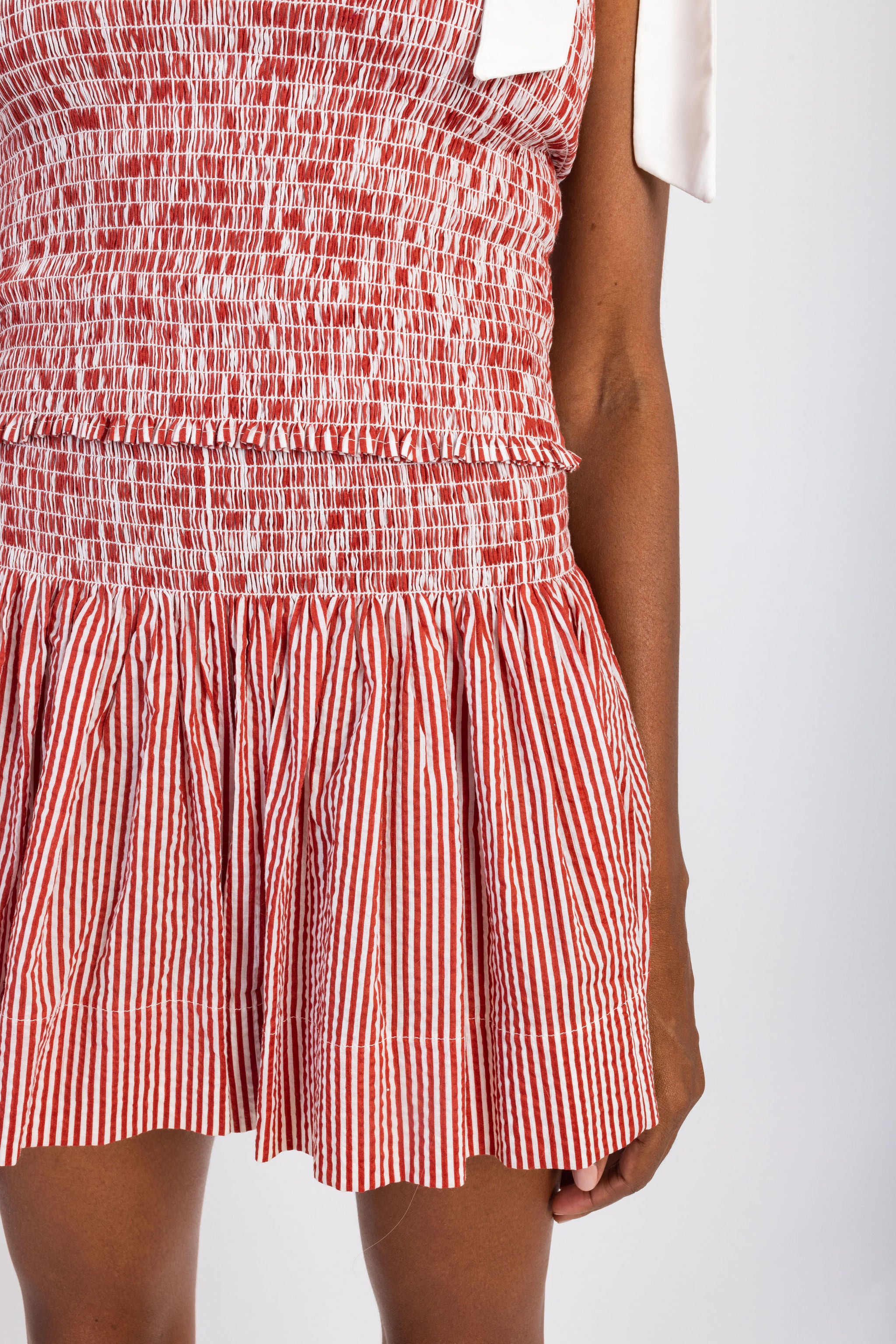 Koch Emma Ticking Stripe Dress Red White Size Medium sale