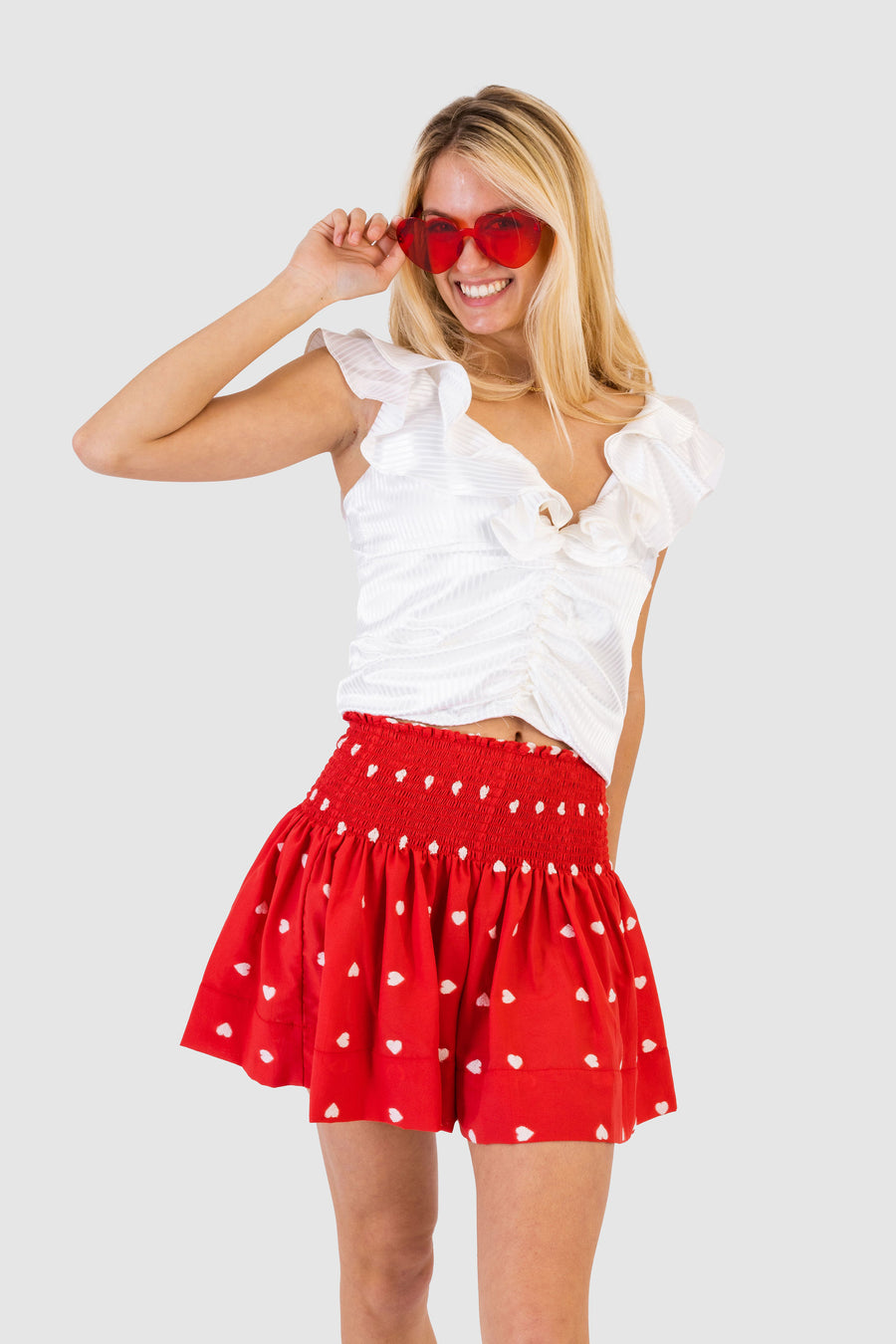 ERICA  SKIRT RED HEARTS