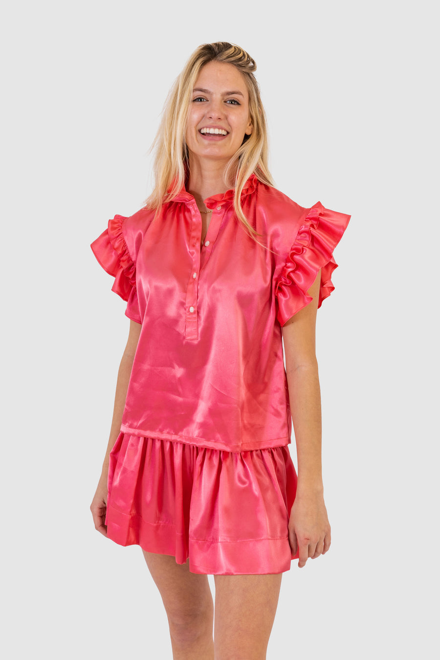 PIXIE TOP PINK YACHT POLYSATIN *LIMITED*EDITION*