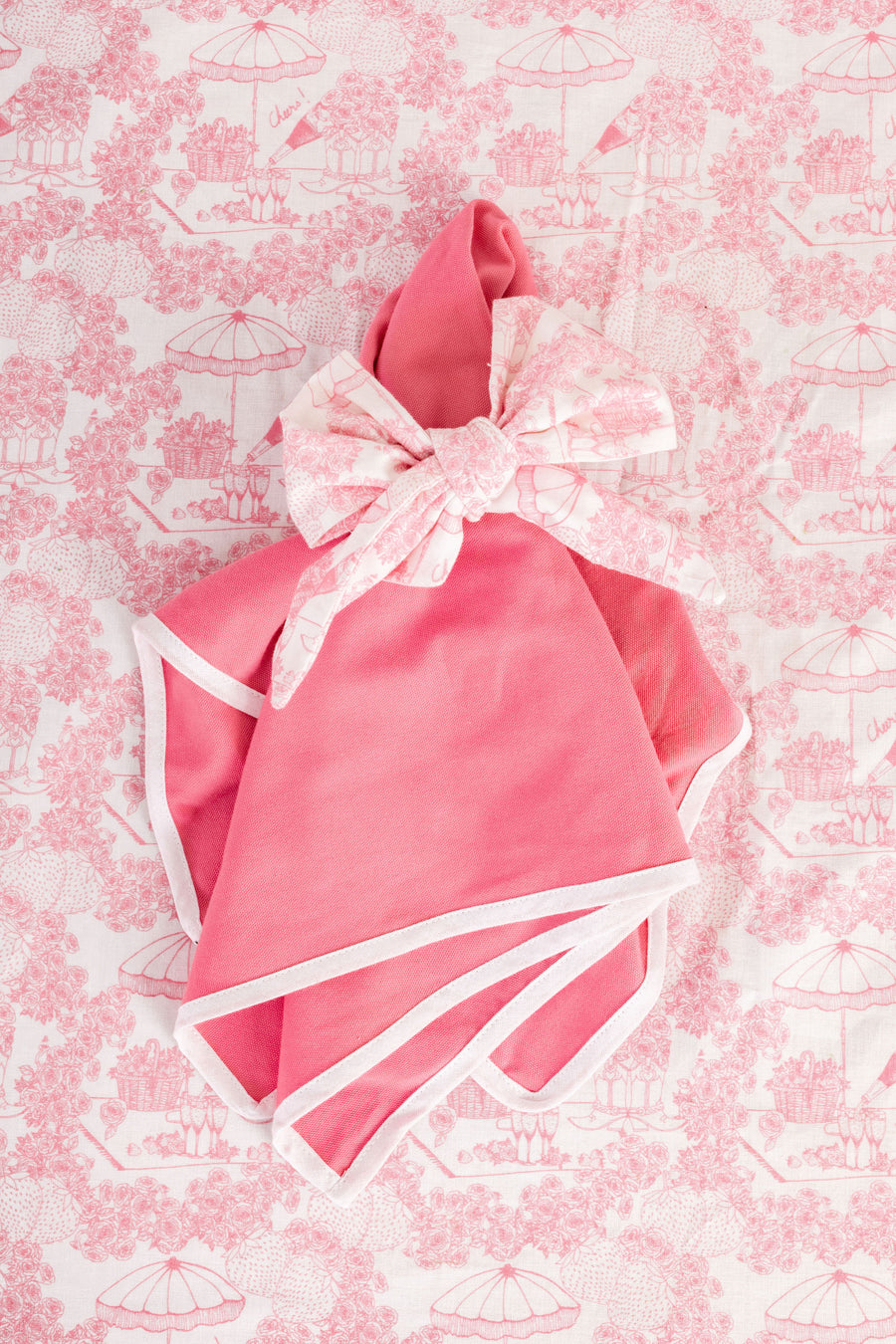 Napkin Ring Set Pink Picnic Toile *Limited*Edition*