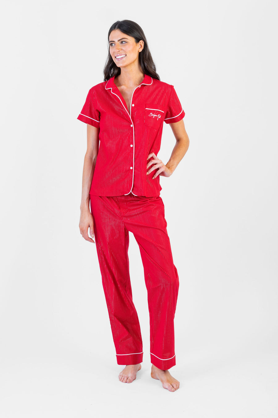 Pajama Set Red Stripe Long *Limited*Edition*