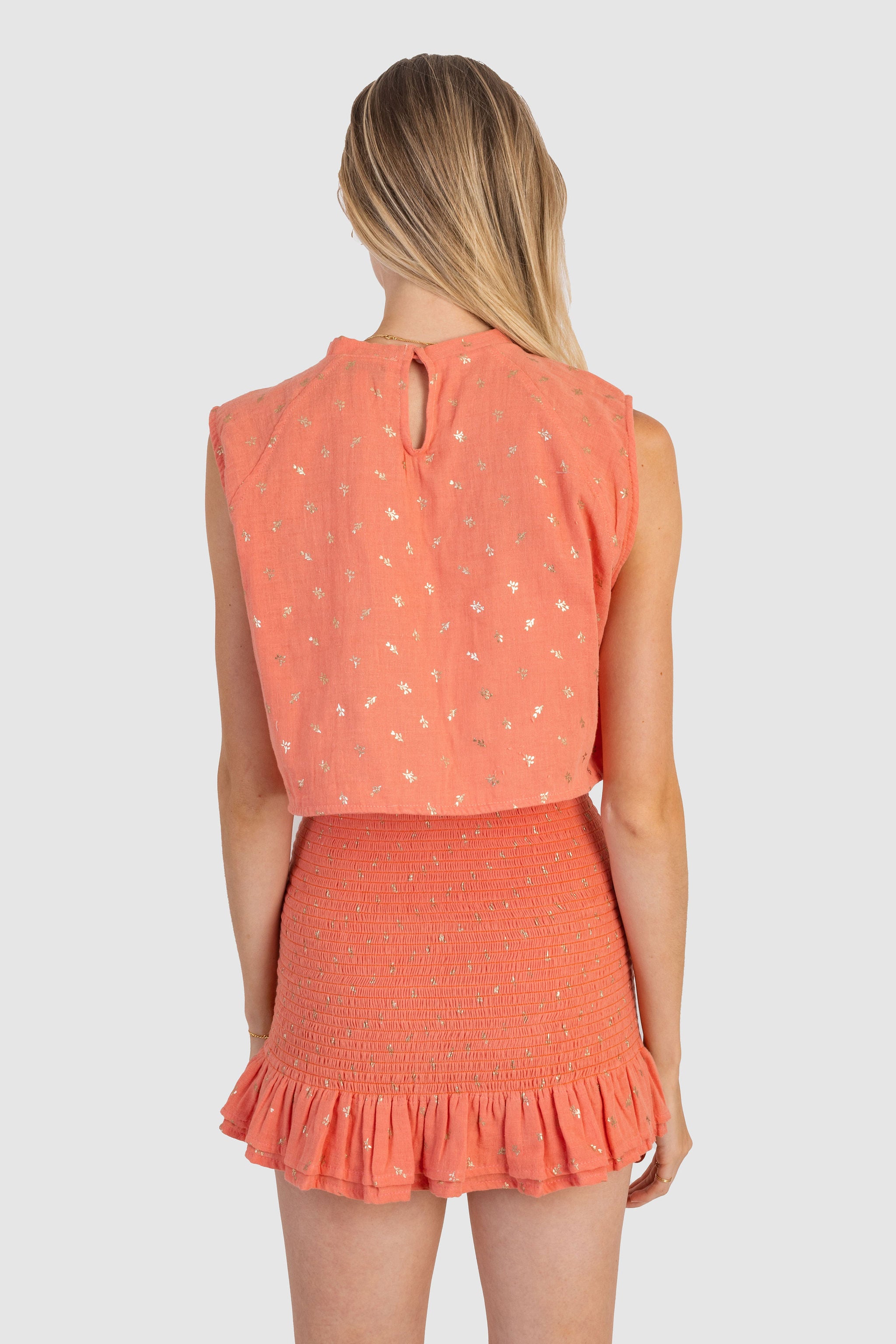 ★2024SS新作★NICK&NICOLE★TRENDY RUFFLE MINI SKIRT NICK&NICOLE】 TRENDY RUFFLE MINI SKIRT /追跡付 (NICK&NICOLE