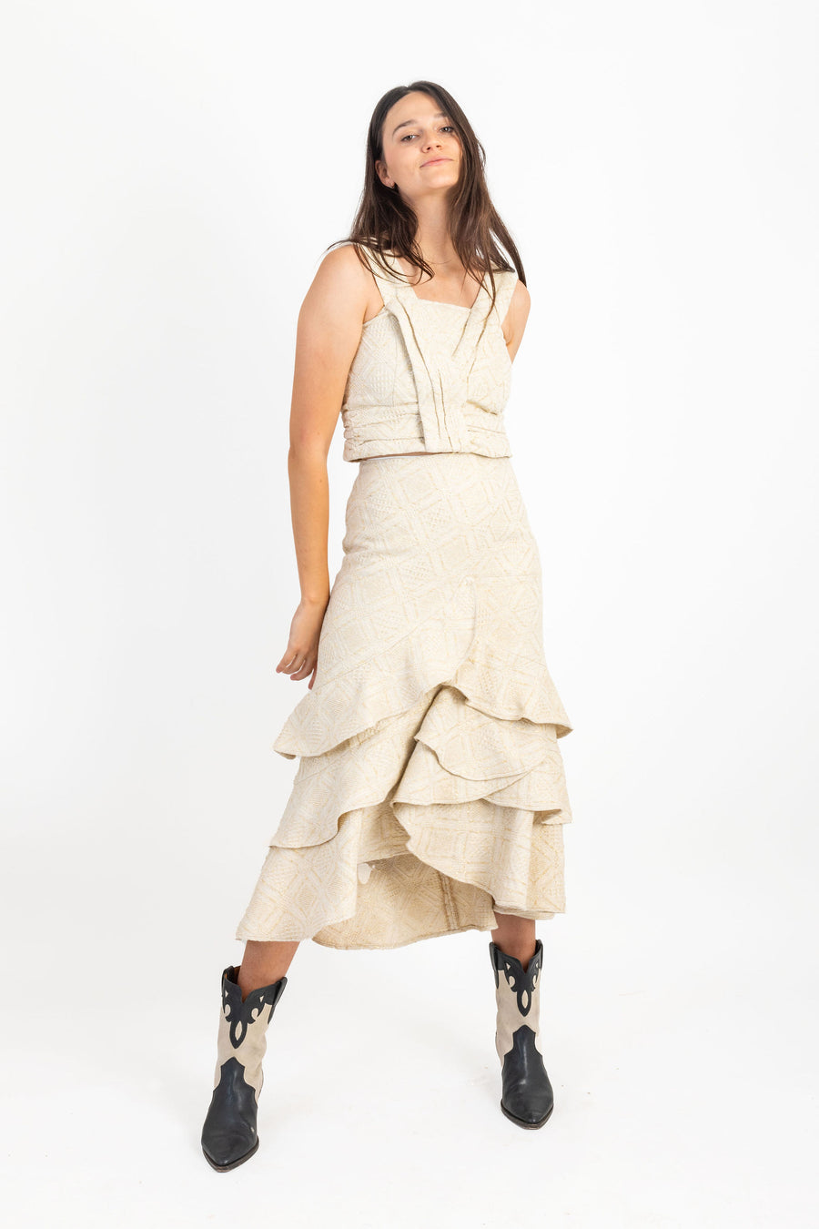 Greta Skirt Champagne Shimmer