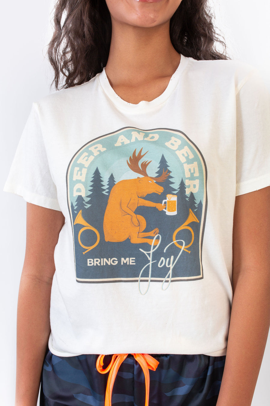 DREW T-SHIRT IVORY DEER & BEER *LIMITED*EDITION*