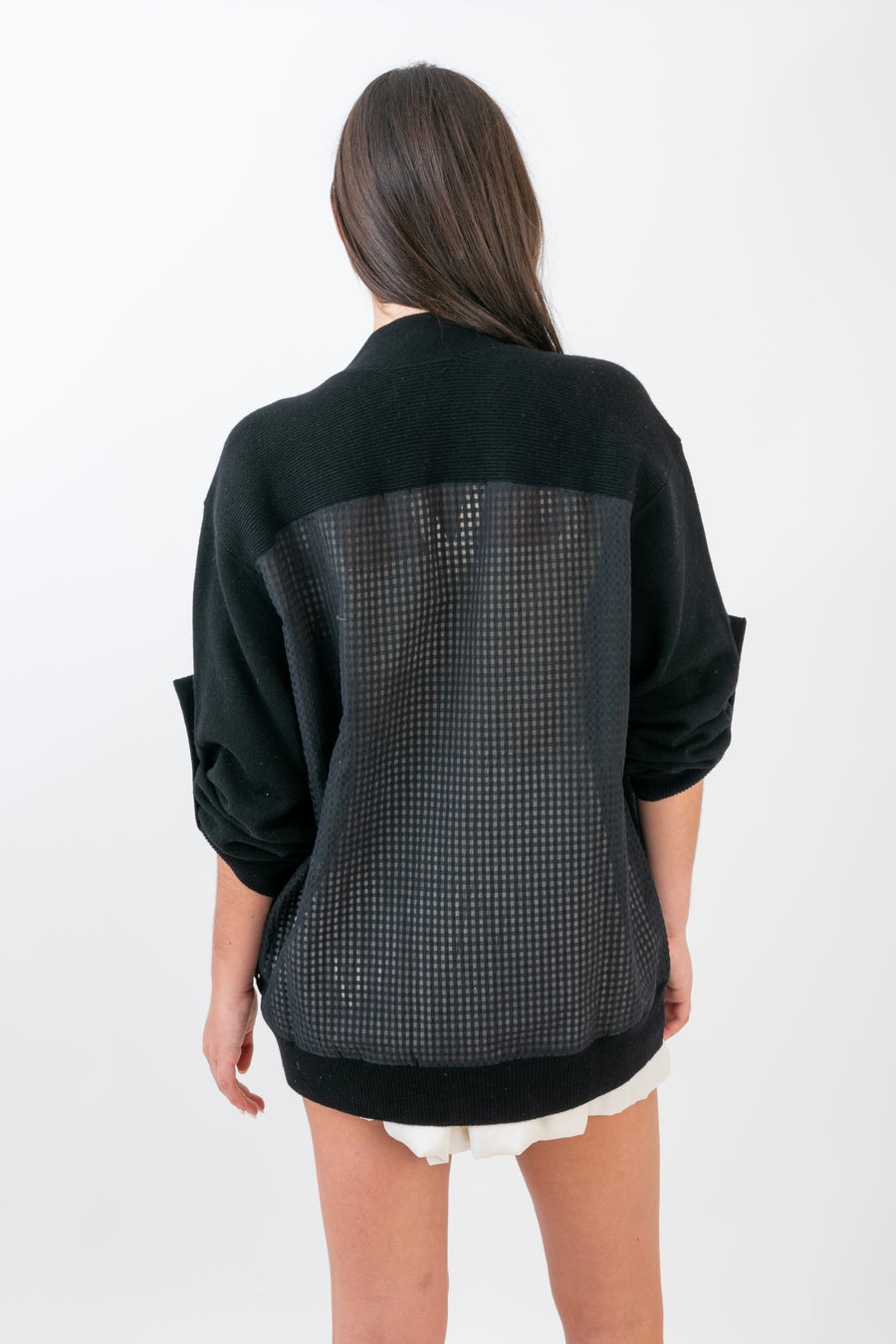 Longfellow Sweater Black with Black Check