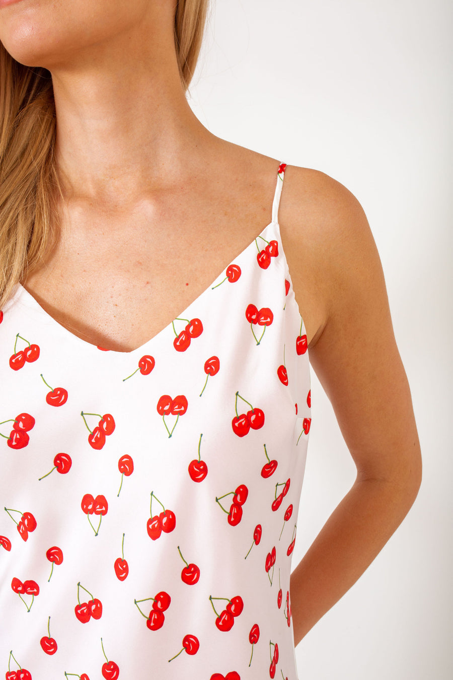 mini dress with cherries Cherry Mini Dress in Linen