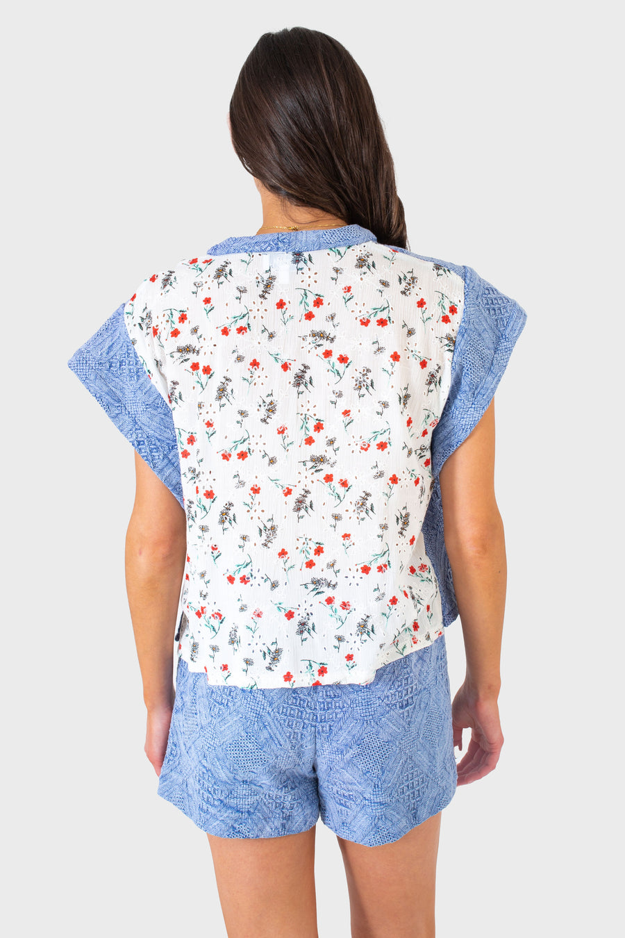 AUDREY TOP BASKET BLUE